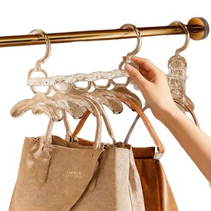 Clear Acrylic Bag Hanger Rack Multi Tier Hook Organizer For Closet Storage Backpacks Hats Wall Mount No Drill - Product Image 5