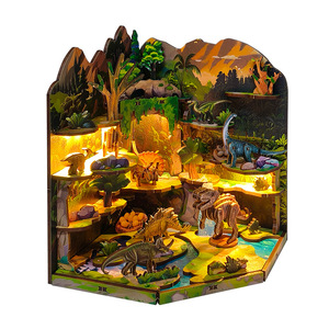 Rompecabezas 3D de Madera de Dragón del Bosque y Kit de Rincón de Lectura - Casa de Madera para Construir con Estantería y Casa de Muñecas Detallada - Product Image 4