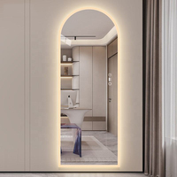Miroir Mural LED Intelligent Sans Cadre pour Salon de Coiffure et Salle de Bain, Miroir Pleine Longueur avec Éclairage – Offre Spéciale