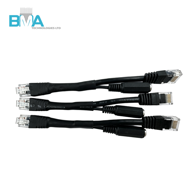 OEM Gold Flash RJ45 8P8C to 3.5mm Stereo Jack 3.0mm 4Pin Cat5e 24AWG Splitter Cable 125mm RoHS for VoIP IP Phone Audio