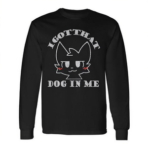 I Got That Dog in Me Boykisser T-shirt bianca a maniche lunghe unisex per adulti con scollo rotondo e stampa serigrafica - Product Image 2