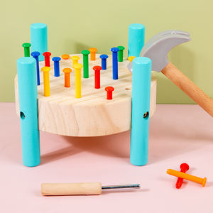 Jouet de comptage de perles Montessori Jeu de perles à pince en <span class=keywords><strong>bois</strong></span> unisexe pour 2 à 4 ans Compétences en mathématiques motrices fines et jeux de correspondance des couleurs - Product Image 4