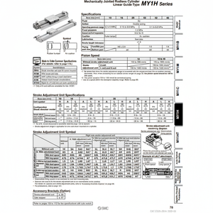 SMC Pneumatics-Cilindro sin vástago, articulado mecánicamente, categoría de producto - Product Image 1