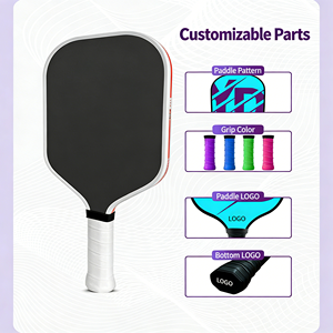 Raquette de pickleball en fibre de carbone graphite en gros avec poignée confortable et surface antidérapante en nid d'abeille - Product Image 4