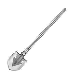 Pelle militaire d'extérieur pliable 8 pouces, outil multifonction portable pour le camping et la pêche, en acier au manganèse, entièrement métallique - Product Image 5