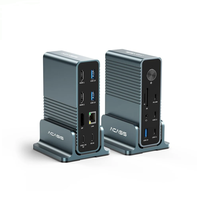 Base de Conexión USB C 15 en 1 Acasis 4K 60Hz para Laptop y PC, HDMI + USB C + USB A + DP + SD/TF