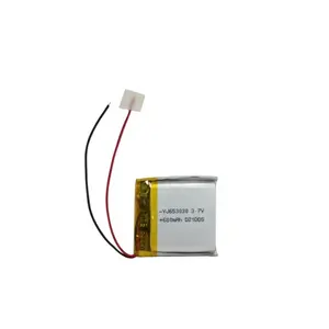 Yj Groep Rohs Gecertificeerd 653030 3.7V 680Mah 3.7V Lithium Polymer Batterij Voor Robotic Sweeper