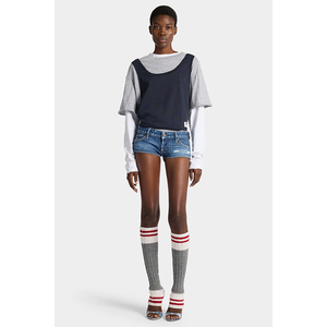 Shorts Mini para Mujer, Estilo Vaquero Y2K, Desgastados y Rotos, de Talle Bajo, para Festivales de Música y Skate - Product Image 3