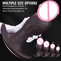 Dildo de silicona con cabeza de hongo, tamaño grande, para expansión anal, juguete sexual para adultos, forma de fantasía, para mujeres, logotipo personalizado, venta al por mayor de fábrica