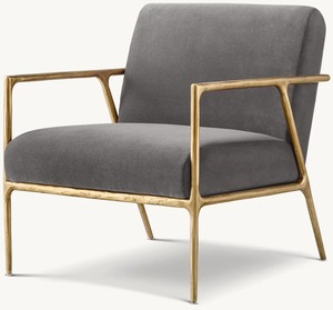 Ensemble de canapés modernes et luxueux pour salon, style INS, mobilier d'intérieur, canapé forgé en acier inoxydable massif et martelé à la main - Product Image 6