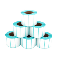 Étiquettes autocollantes blanches en gros 57x40 100x100 100x150 Rouleau d'étiquettes thermiques autocollantes Papier autocollant thermique direct