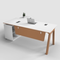 Bureau de direction en forme de L gestionnaire et personnel grande table de bureau mobilier de bureau au design moderne