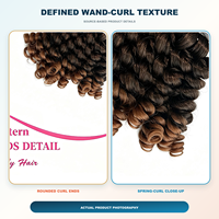 BELEZA 1/27 #   Extensions de cheveux synthétiques pour tresses au crochet WAND CURL 120G 8 pouces 20 mèches Boucles Françaises Vente en gros Offre Spéciale Usine