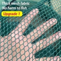 Nasse pliable en nylon pour la pêche, maille de 10 mm, verte, pour accessoires de pêche au crabe en extérieur