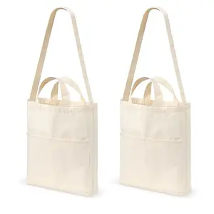 Custom Blank Diy Shopping Shoulder Reusable Natural Hobo Bag Portable Lightweight Hand-Painted Cotton Bag