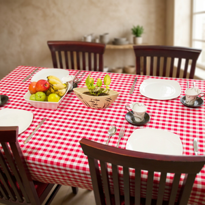 Elegant Modern Classic <b>Red</b> White Solid Jacquard Cotton Square Washable Woven Customizable Party <b>Tablecloth</b> - Product Image 1