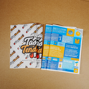 Giá Thấp Tùy Chỉnh In Ấn Logo Cấp Thực Phẩm Không Thấm Mỡ Giấy Bao Bì Bánh Hamburger Bánh Sandwich Dùng Một Lần Không Thấm Mỡ Giấy - Product Image 5