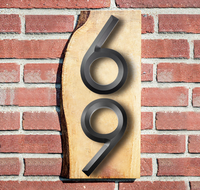Plaque de numéro de porte murale 3D flottante en PVC de 8 pouces pour signalisation numérique, personnalisable pour la maison et l'hôtellerie