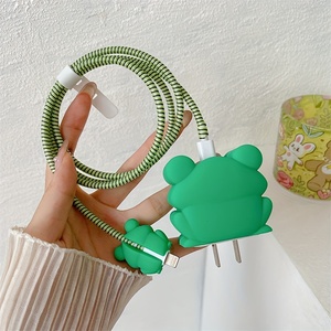 Étui de protection pour <span class=keywords><strong>chargeur</strong></span> en silicone grenouille mignonne pour <span class=keywords><strong>IPhone</strong></span> 11 <span class=keywords><strong>12</strong></span> 13 14 15 18W-20W accessoires de couverture de <span class=keywords><strong>chargeur</strong></span> de Protection de charge rapide - Product Image 2
