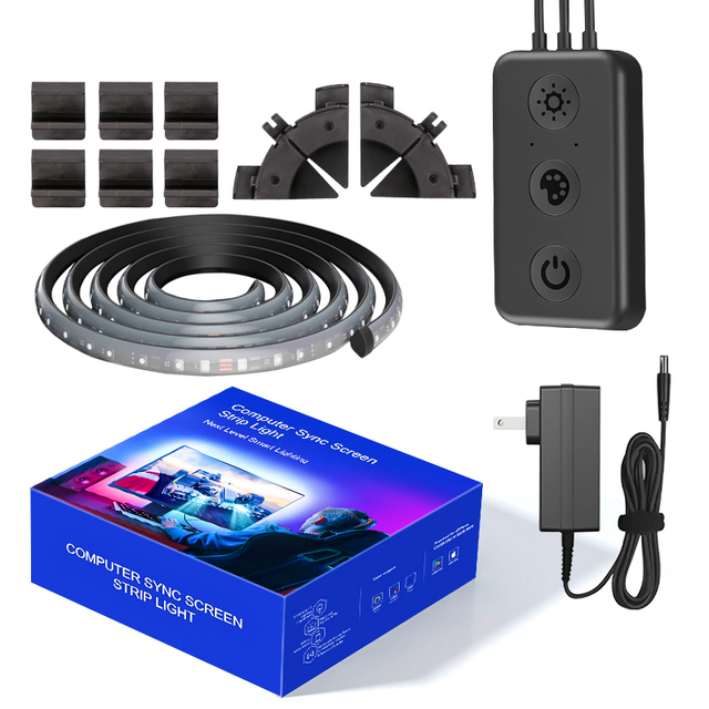 Full Color Changeable Strip Smart Gaming Lighting Music Sync Back Light Led Ambient Light for PC
