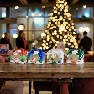 Món Quà Giáng Sinh Goodie Bao Bì Hộp Giấy Với Cửa Sổ Rõ Ràng Xmas Đảng Favour Kẹo Điều Trị Hộp Giấy Với Cửa Sổ Cho Trẻ Em - Product Image 6