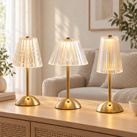Lampe de bureau sans fil à LED rechargeable avec variateur tactile, lampe de table portable pour chambre moderne, restaurant, hôtel, décoration intérieure
