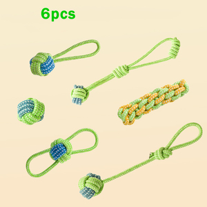 Jouet pour chien en corde de haute qualité aux couleurs vives, tressé, interactif, pour mâcher et tirer, pour l'entraînement et les jeux d'intérieur des animaux de compagnie - Product Image 2