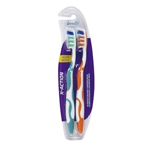 Spazzolino da denti Bont X-Action Medium 2 pezzi per uso quotidiano - Product Image 3