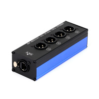 Extensor de Señal DMX de 4 Canales, 3 Pines XLR, 1 Hembra a 4 Machos, para Escenarios en Vivo, Estudios de Grabación de Audio, Caja Divisora XLR para Escenario