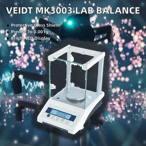 Balance analytique numérique motorisée Veidt Weighing MK3003 en acier inoxydable 300g 1mg 0.001g avec capteur LCT et pare-brise en verre - Product Image 2