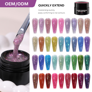 Kit de vernis à ongles en gel <span class=keywords><strong>Acrygel</strong></span> en pot, haute qualité, faible chaleur, gel UV pailleté, gel de construction pour ongles, sans HEMA - Product Image 1