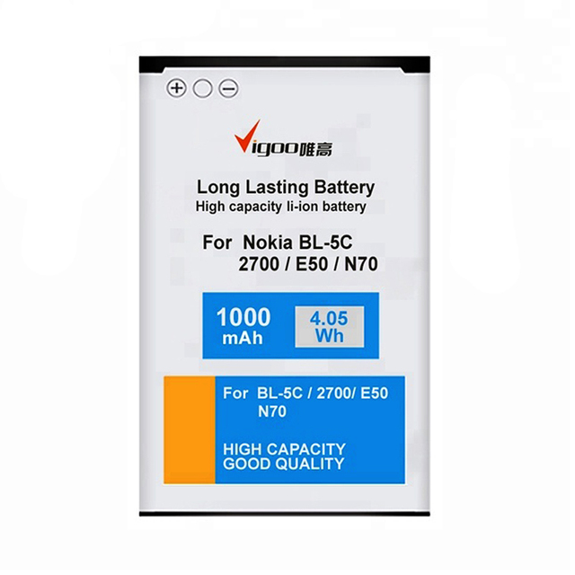 Mobile Phone Battery Louderspeaker Battery Led Battery BL-5C 1000mah Real Capacity