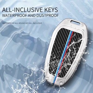 Pour <span class=keywords><strong>Peugeot</strong></span> fibre de carbone voiture clé à distance couverture coque étui Fob approvisionnement fournisseur doré en alliage de Zinc clé de voiture couverture - Product Image 5