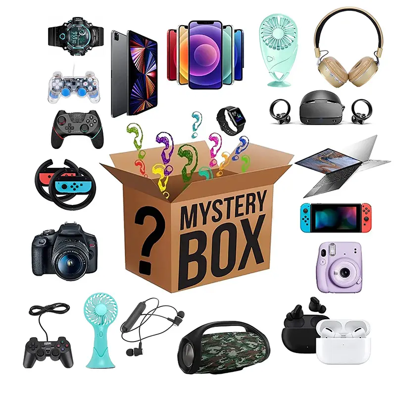 Самый продаваемый товар на Amazon Mystery Box Electronics Lucky may open: компьютерная консоль Проводная микрофонная смарт-бритва...