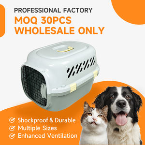 Cage de transport rigide de luxe écologique et durable pour animaux de compagnie OEM – Grande <span class=keywords><strong>caisse</strong></span> en plastique pour chats et chiens, idéale pour les voyages aériens - Product Image 1