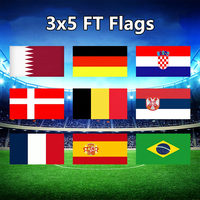Vente en gros mondiale, drapeau national sportif d'extérieur en polyester 100% imprimé numériquement, 3x5 pieds, drapeaux de tous les pays du monde en stock