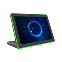 Tablet PC con barra de luz LED en forma de L de 10,1 pulgadas al por mayor, altavoz USB de 2GB con Android 8,1 RK3288, empresa personalizada de fábrica Rohs
