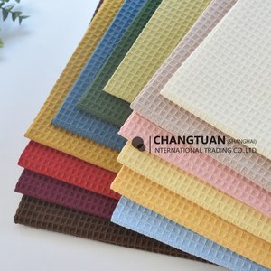 Vải Waffle cotton chất lượng cao, nhuộm sợi, 100% cotton, bán buôn, có sẵn trong kho - Product Image 1