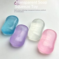 Savon à l'huile de coco transparent, jouet anti-stress à presser, avec un design de savon parfumé à la vaseline