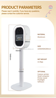 Impression instantanée 13.3 Self Service écran tactile moniteur kiosque ovale DSLR Shell Selfie caméra Photo Booth Machine pour événements locations