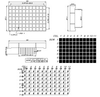 Modules d'affichage matriciel à points LED 7x11 haute luminosité, lumière rouge, pour indicateurs de position de l'étage d'ascenseur, fabrication OEM professionnelle