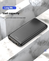 Vente en gros de power banks 10000mAh imprimé logo personnalisé cadeau mince portable double interface de sortie USB chargeur de téléphone portable banque d'alimentation
