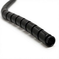 Electriduct - Protector de Cables en Espiral de Alta Resistencia de 3/4 Pulgadas, Funda Flexible de Plástico HDPE para Cables, 10 Pies, para Reparación de Cables, Color Negro