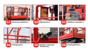 40ft 30ft 26ft ไฟฟ้า12เมตร, ลิฟท์กระเช้าลอยฟ้าสำหรับใช้ในฟาร์มขนาด500กก. ผลิตมอเตอร์380โวลต์ใหม่20FT ใหม่ - Product Image 3