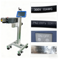 Machine de marquage laser à fibre, moteur à refroidissement par eau, haute précision, facile à utiliser, vitesse rapide, code-barres/code QR automatique pris en charge
