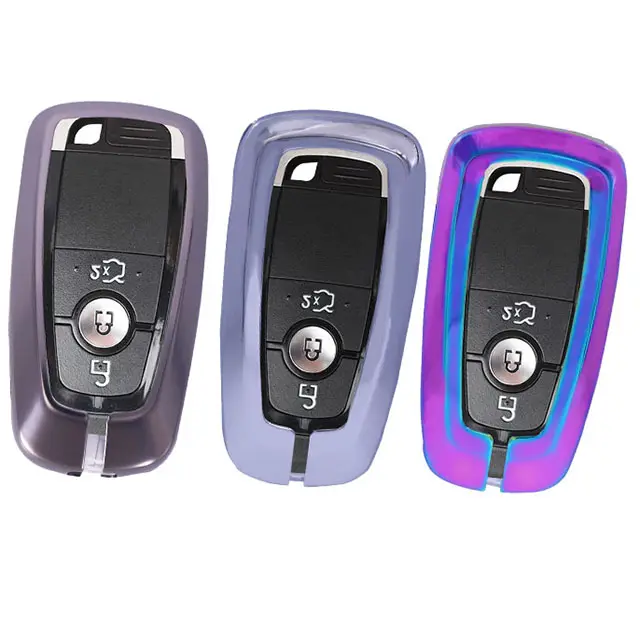 New Remote Car Key Cover Suitable for Ford Armor Features Metal Car Key Case Cover Car Key Case For Ford Edge Mondeo Ecosport
