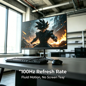 Moniteur FHD IPS <span class=keywords><strong>24</strong></span> <span class=keywords><strong>pouces</strong></span> 100Hz, écran d'ordinateur HDMI VGA, support VESA, support métallique, cadre fin pour le bureau, la maison et les jeux - Product Image 5