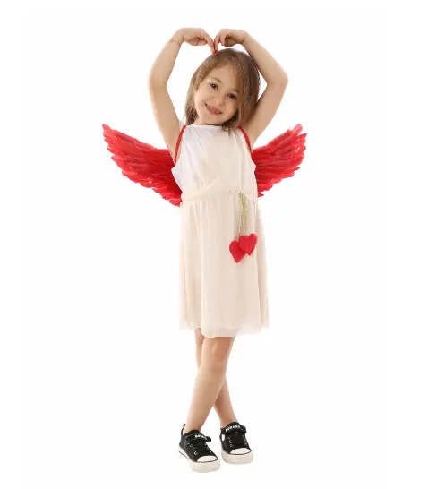 San valentino bambini cupido Costume Cosplay cherubino Performance Suit festa di nozze fiore ragazza vestito giorno dei bambini angelo