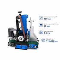 Machine de finition des surfaces métalliques à bande abrasive en acier inoxydable de 100 mm pour le débavurage, le brossage, le meulage et le polissage