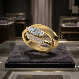 Anillo de Diamante Cultivado en Laboratorio con Corte Marquesa, Plata de Ley 925, Oro de 9K, 14K, 18K, Joyería Elegante para Compromiso y Boda para Mujer - Product Image 3